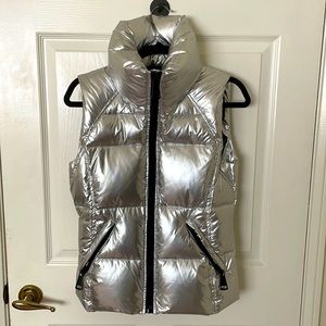 Silver puffer vest